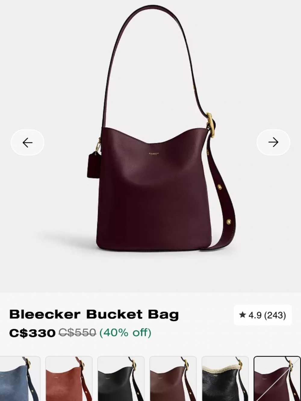 Coach Bleecker bucket bag - Picture 10 of 12